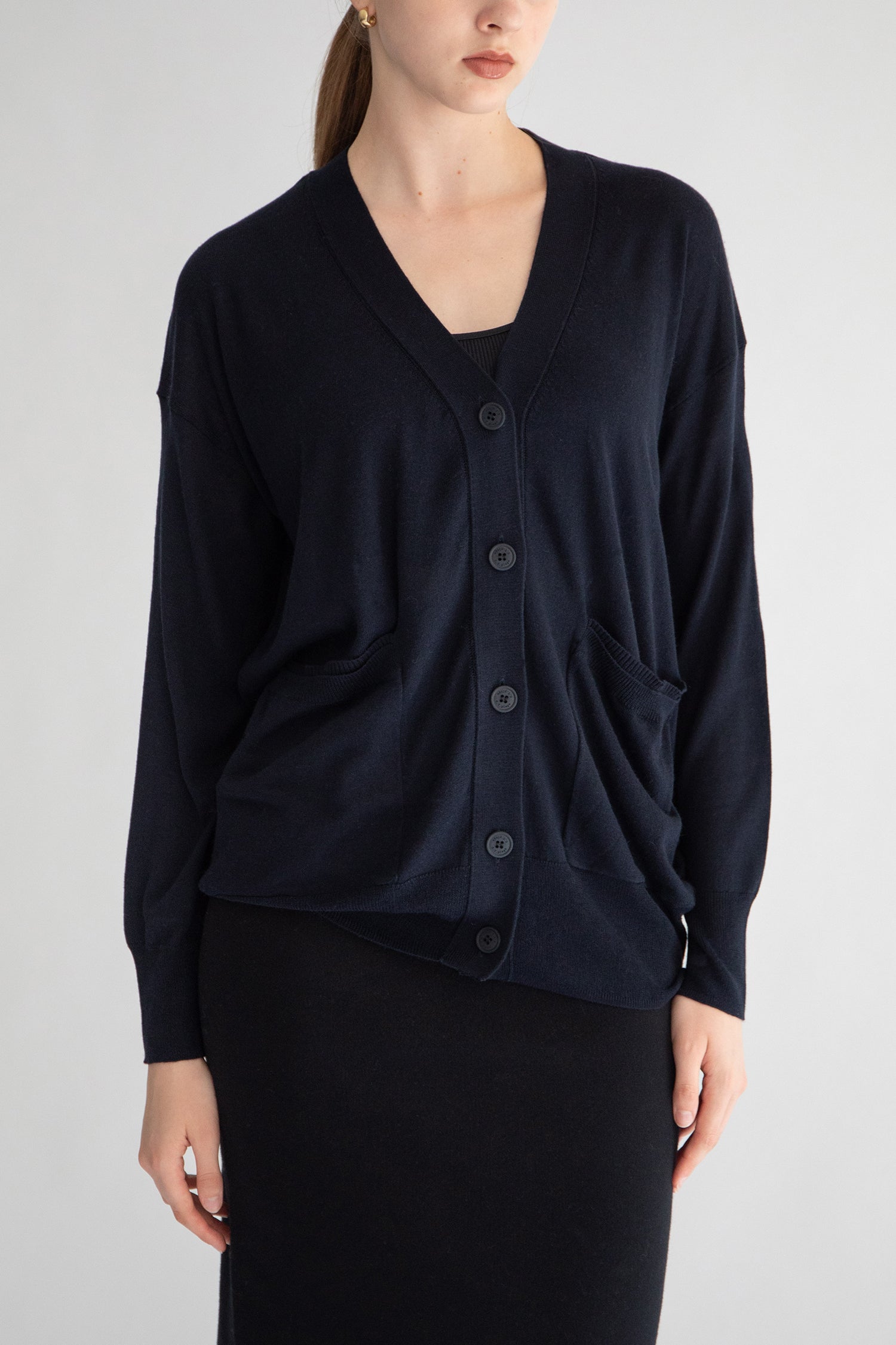 24SS capsule Silk cashmere cardigan with pockets /CT24118