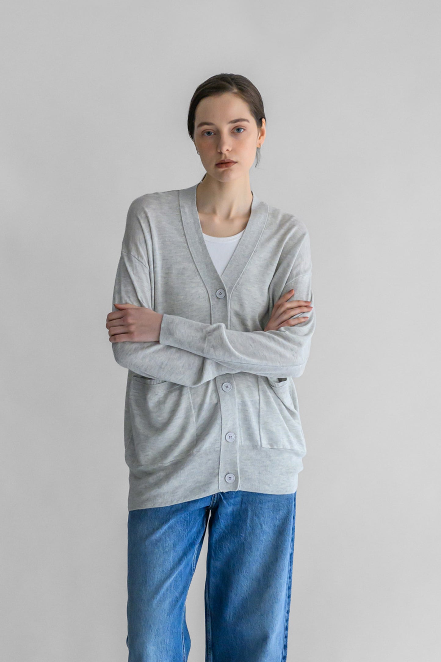 24SS capsule Silk cashmere cardigan with pockets /CT24118【CP04】