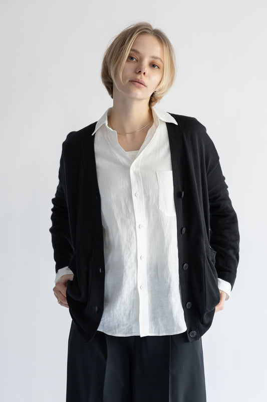 Archive item Cardigan en cachemire de soie avec poches /CT24118