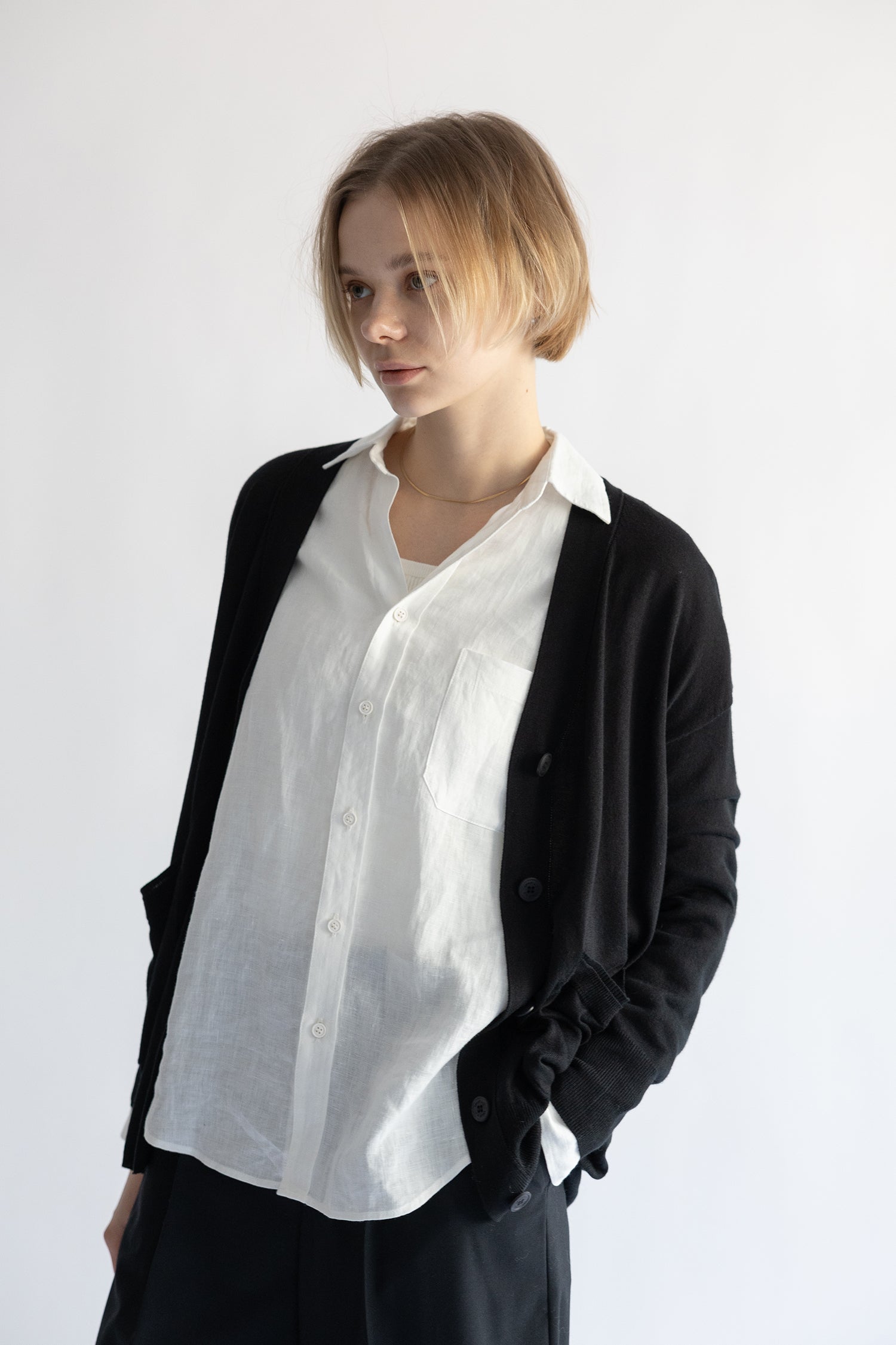 24AW capsule Cardigan en cachemire de soie avec poches /CT24118