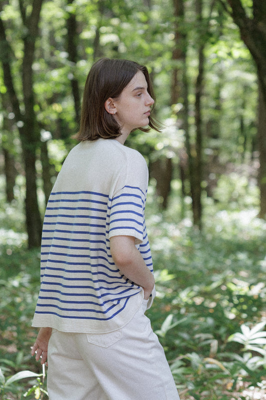 26SS Pull à manches mi-longues en coton et cachemire /CT24119