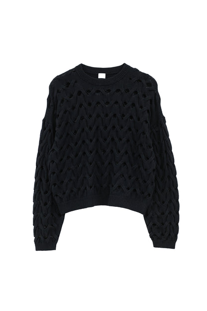 24SS Cotton linen cable-knit pullover /CT24127