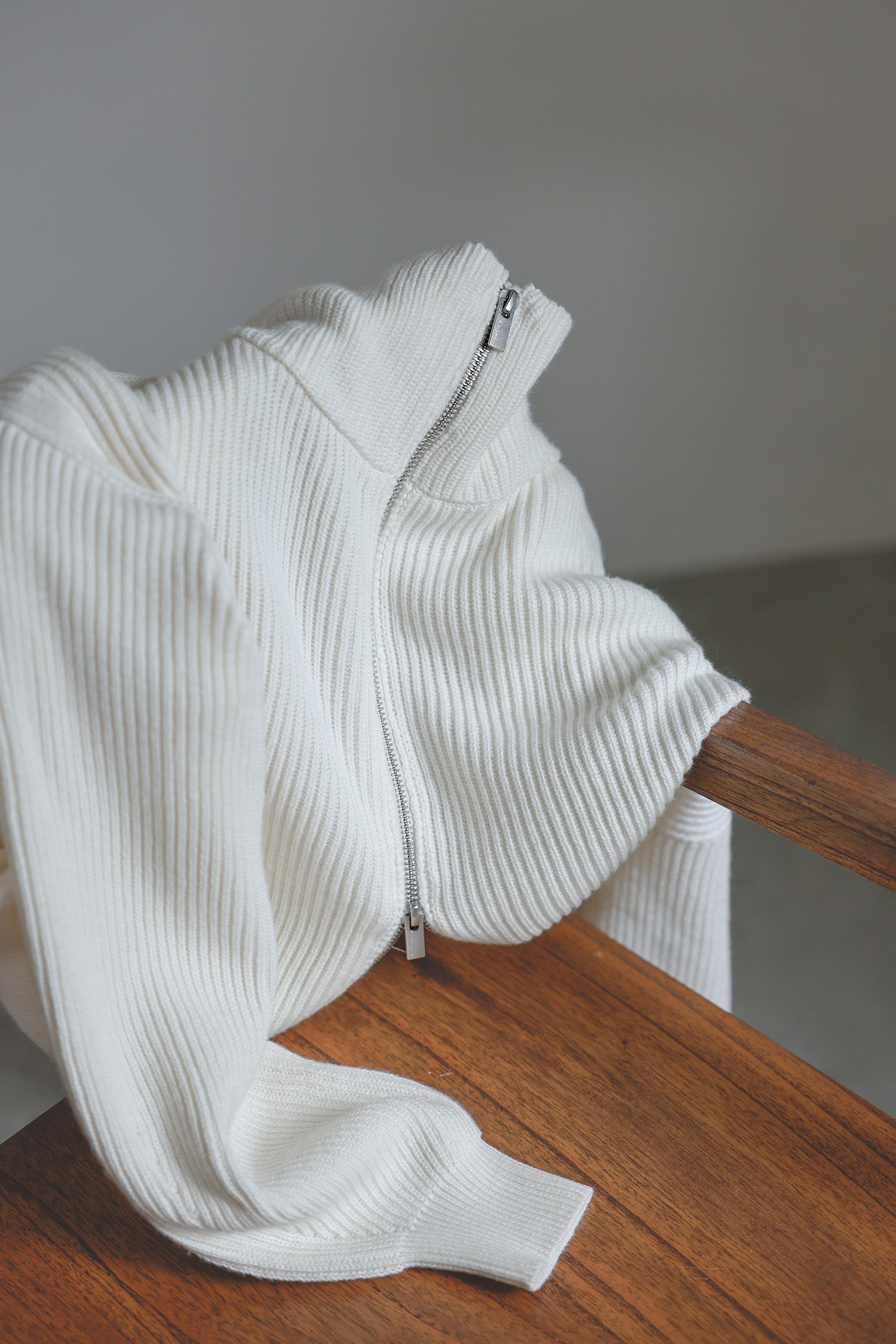 Re Stock Veste côtelée en coton et cachemire  /CT24121