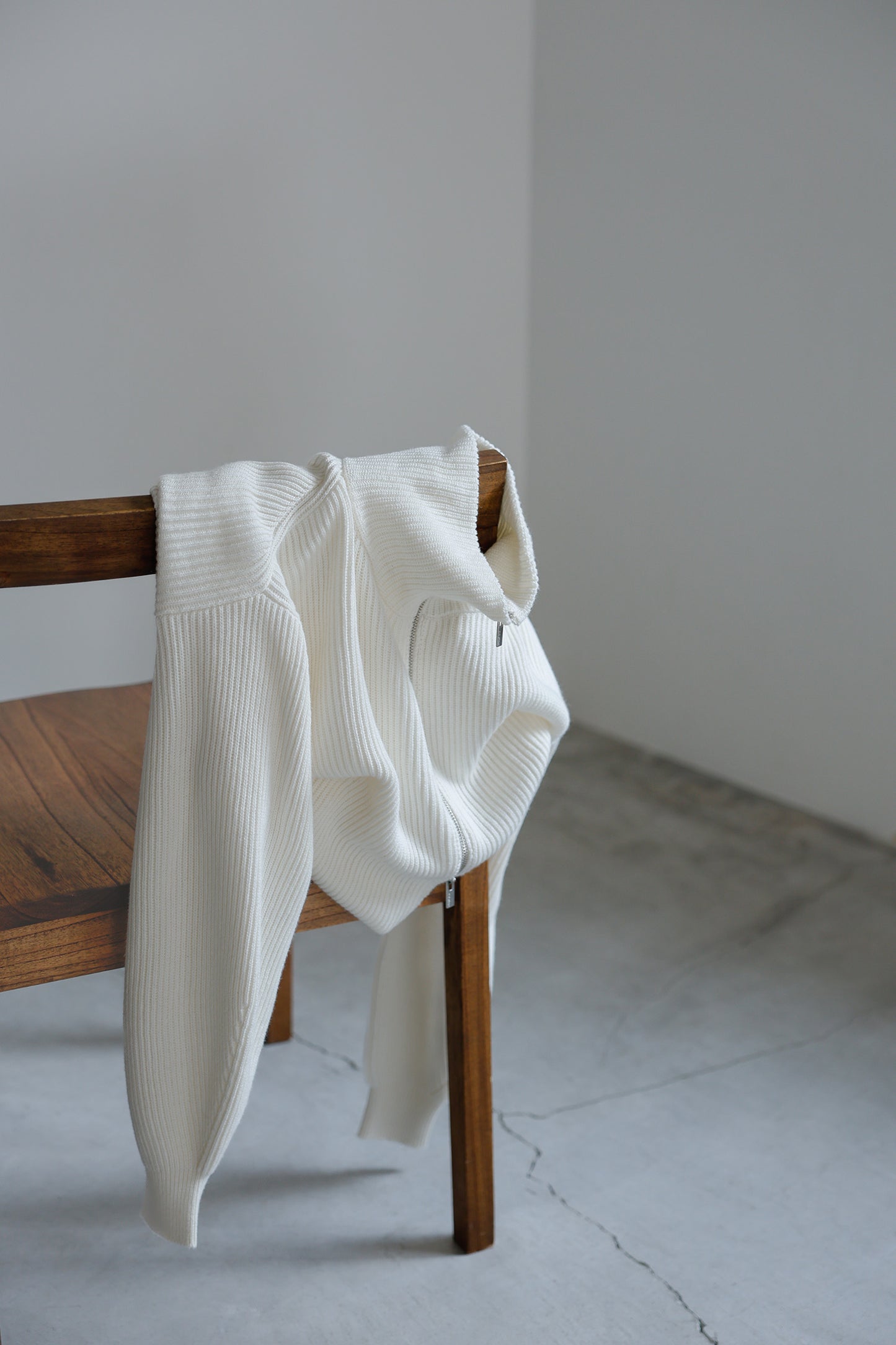 Re Stock Cotton cashmere ribbed jacket /CT24121