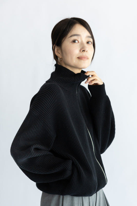 Re Stock Veste côtelée en coton et cachemire  /CT24121