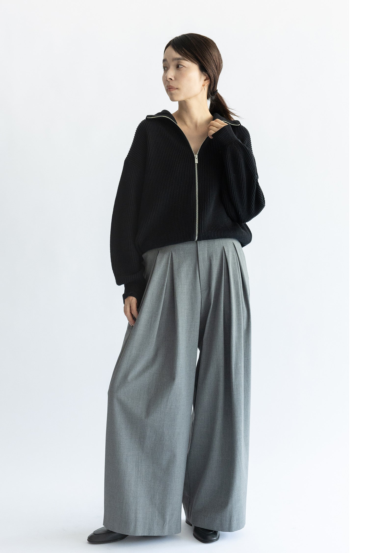 Re Stock Veste côtelée en coton et cachemire  /CT24121