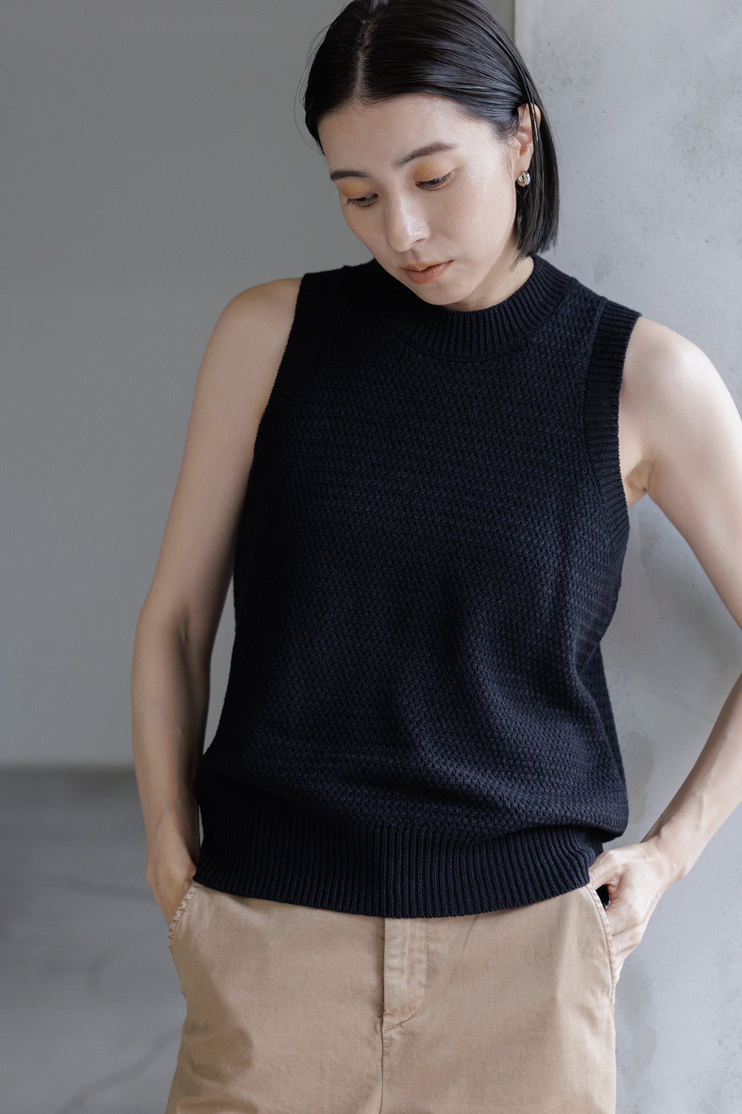 Cotton linen tank /CT24125