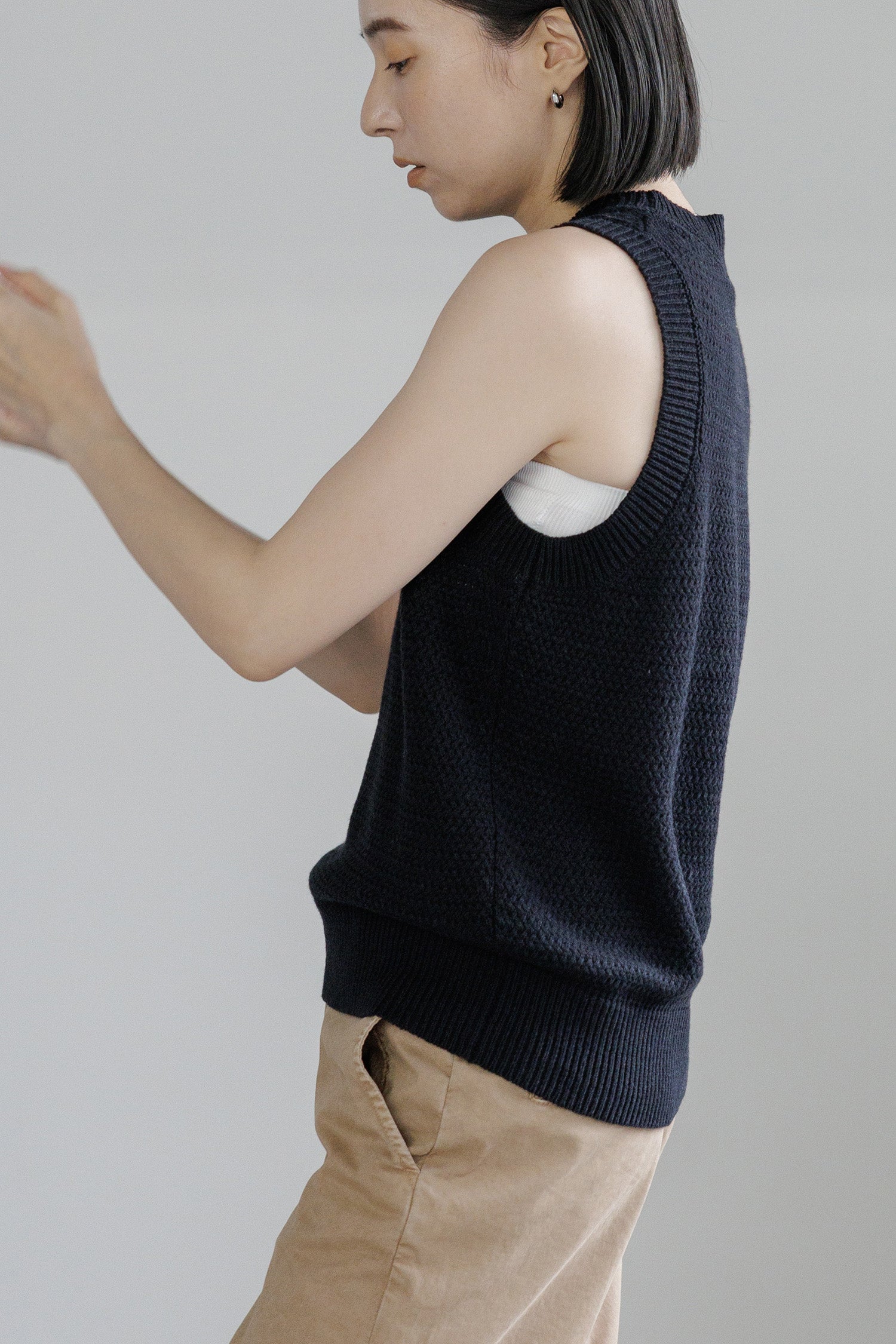 Cotton linen tank /CT24125