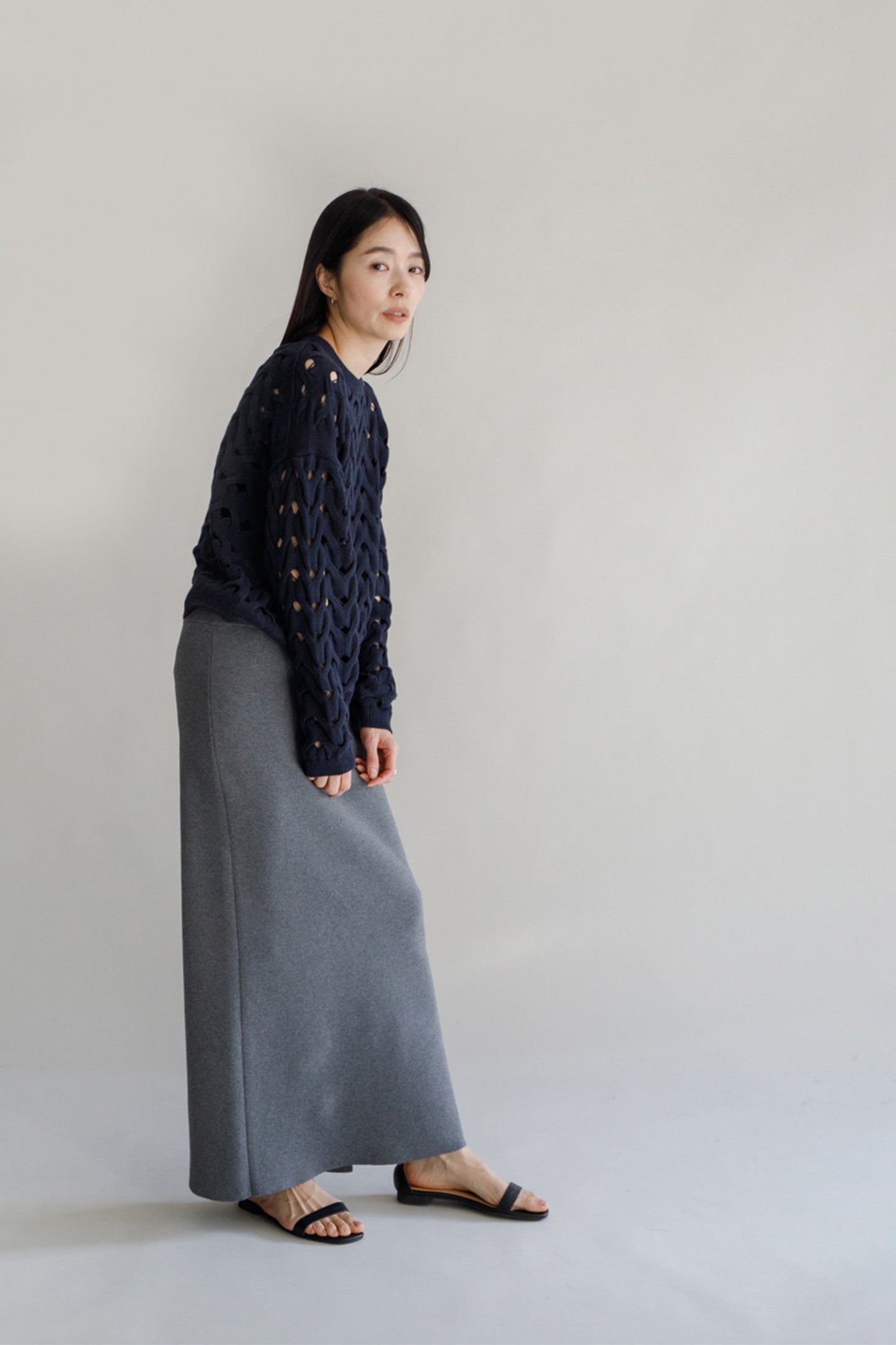 24SS Cotton linen cable-knit pullover /CT24127【CP04】