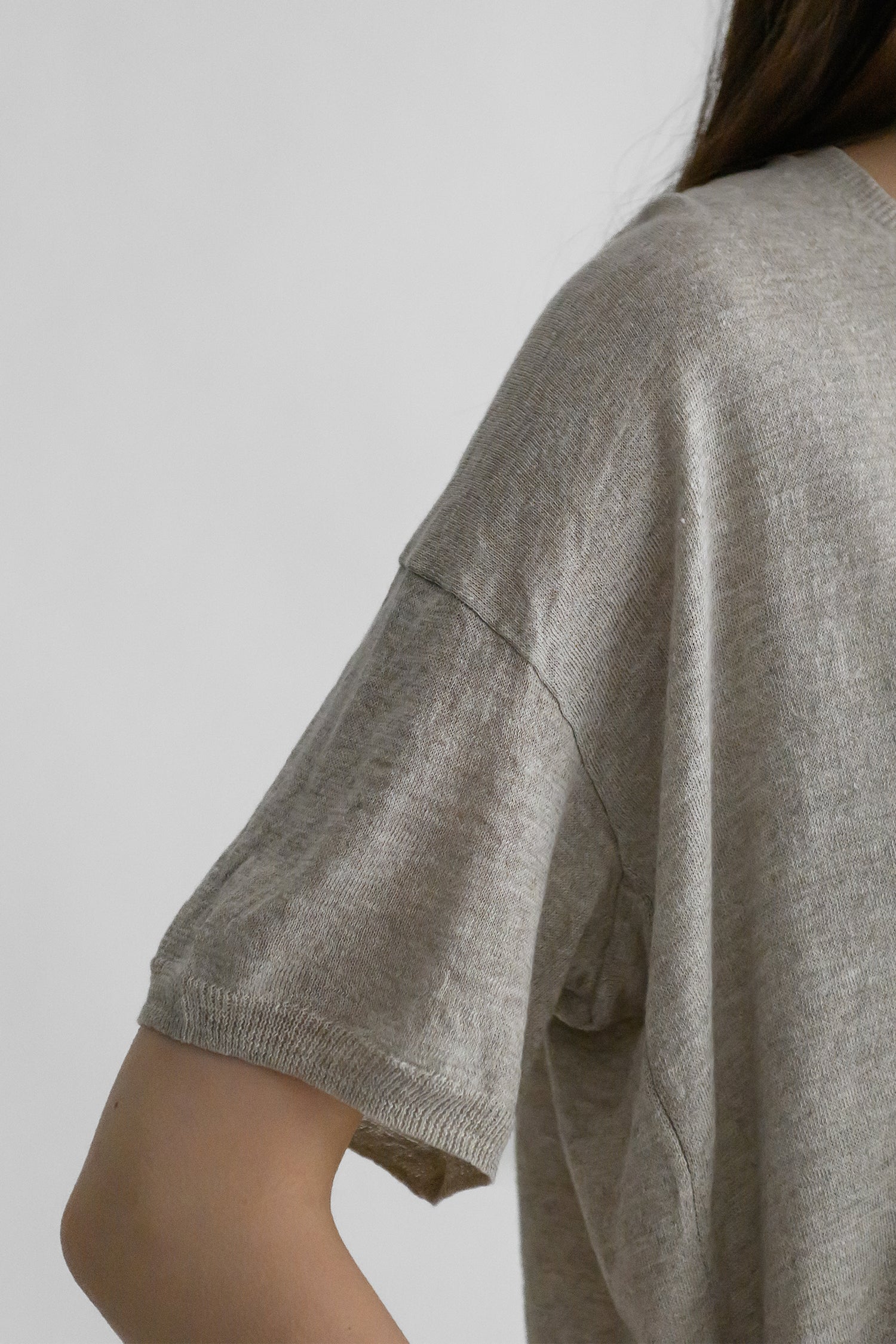 Pull à demi-manches en lin /CT24131