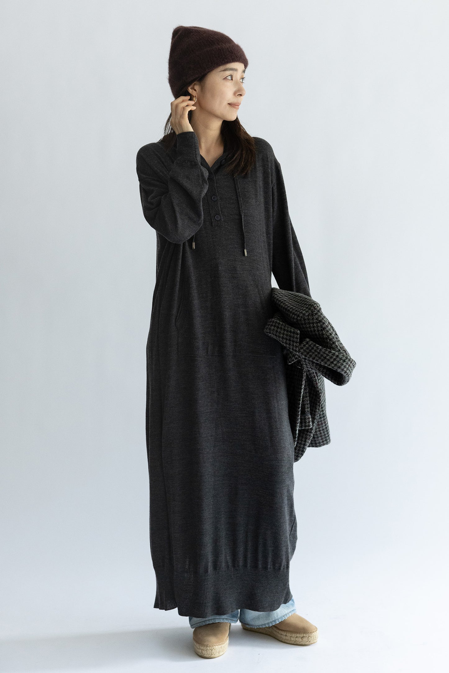 Re Stock Robe à capuche en laine Rws /CT24308