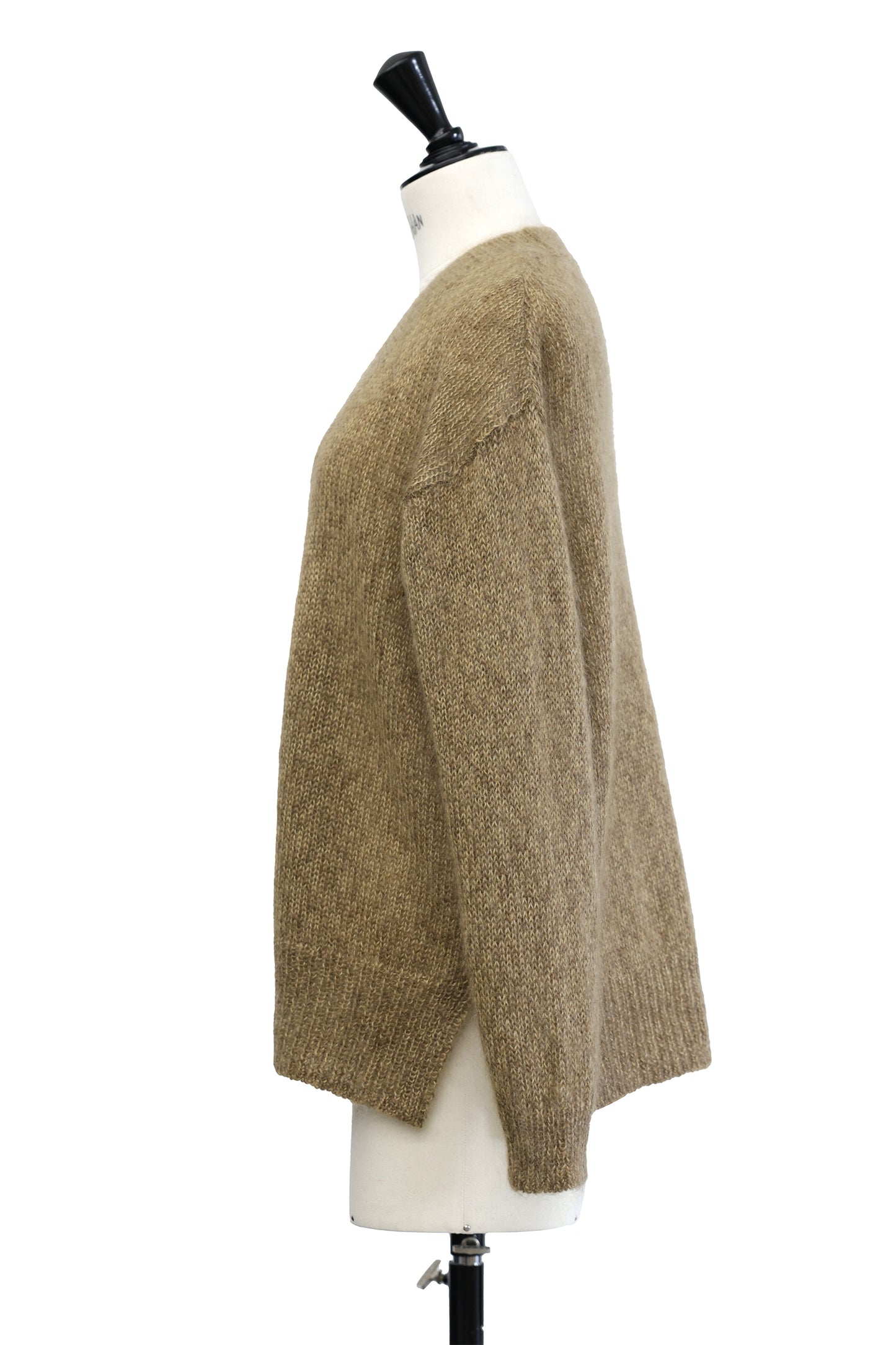 24AW Cardigan en soie et mohair avec fente latérale  /CT24311