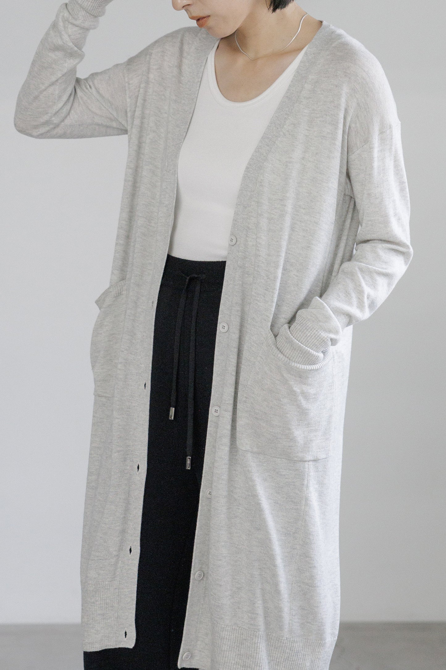 24AW Silk cashmere liner cardigan /CT24328