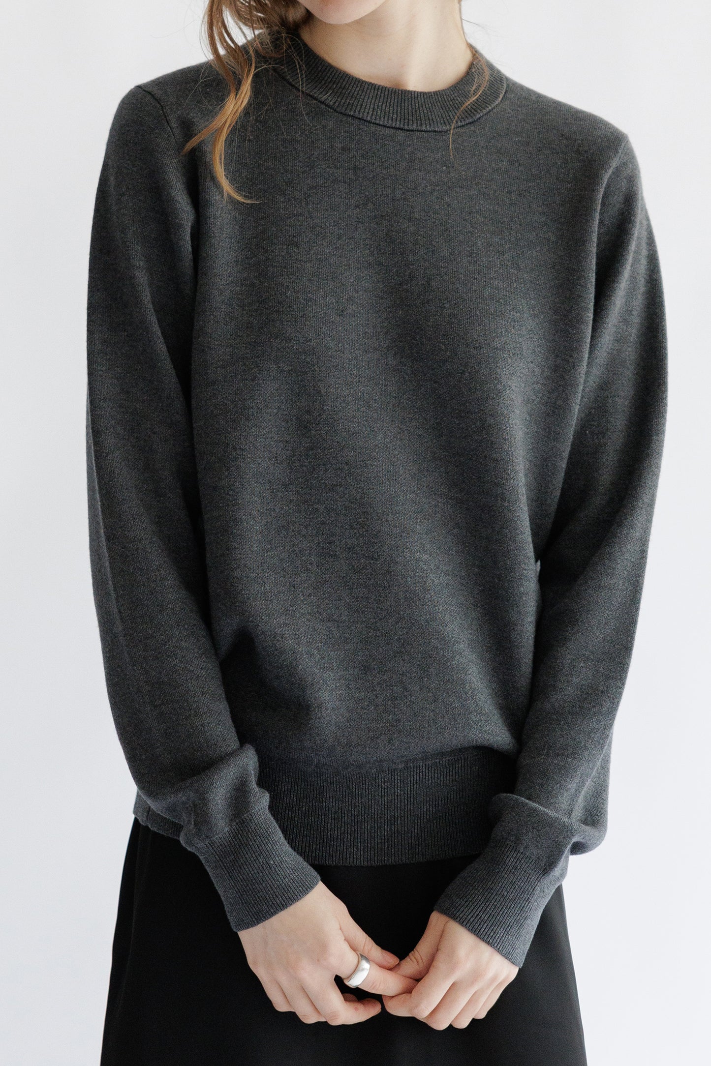 24AW Silk cashmere double face pullover /CT24391