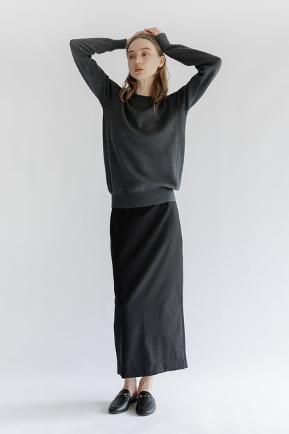 24AW Silk cashmere double face pullover /CT24391