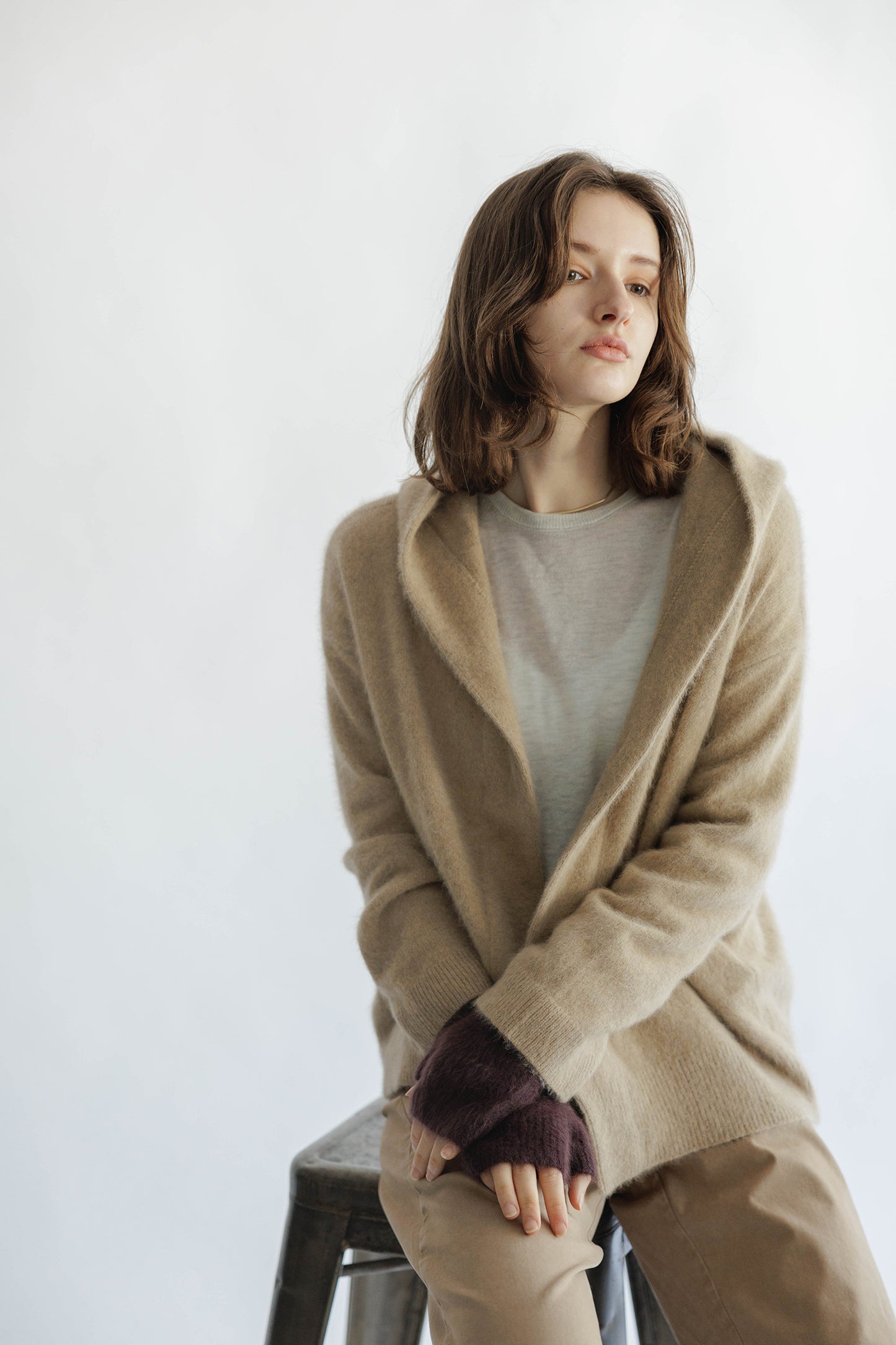 25SS Capsule Light cashmere oversized crew neck pullover /CT25105