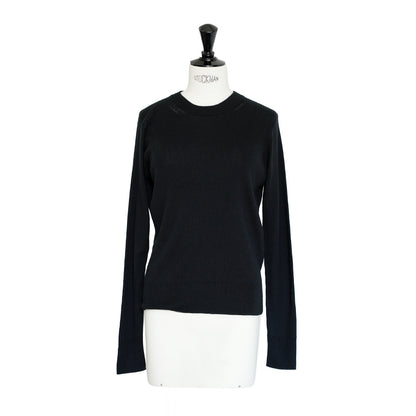Re Stock Silk cashmere crew neck rib pullover /CT25109