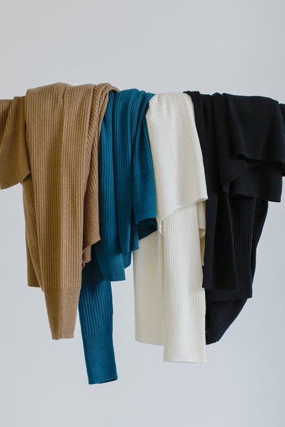 Re Stock Silk cashmere crew neck rib pullover /CT25109