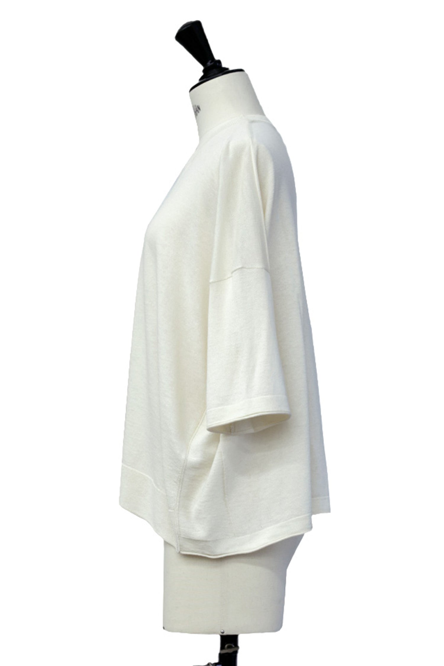 25SS Pull original à demi-manches en coton et soie /CT25111