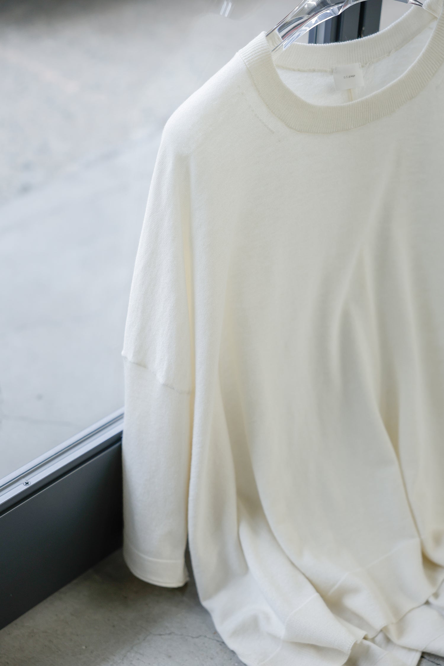 25SS Pull original à demi-manches en coton et soie /CT25111