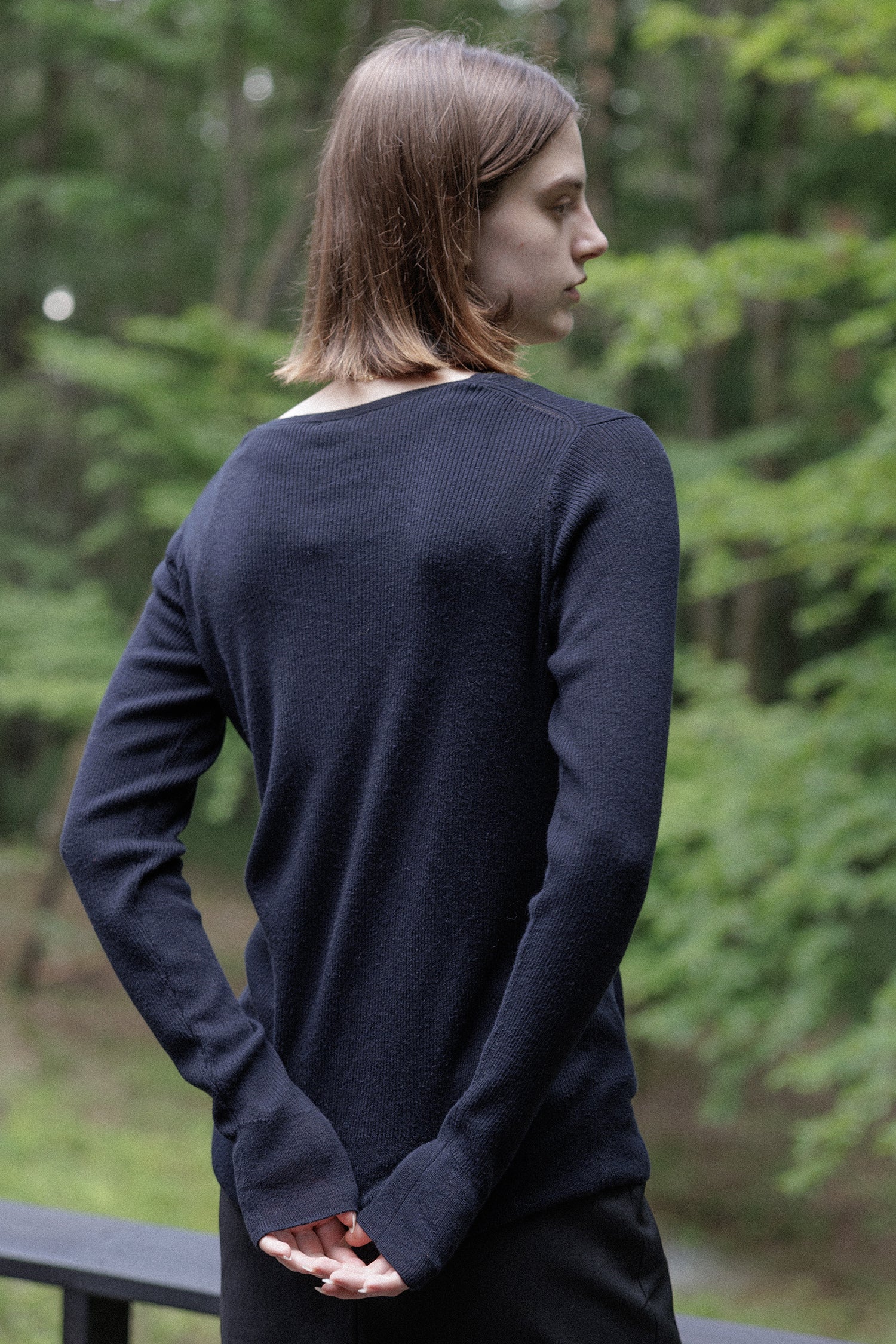 25SS Cardigan original en coton et soie côtelé /CT25113