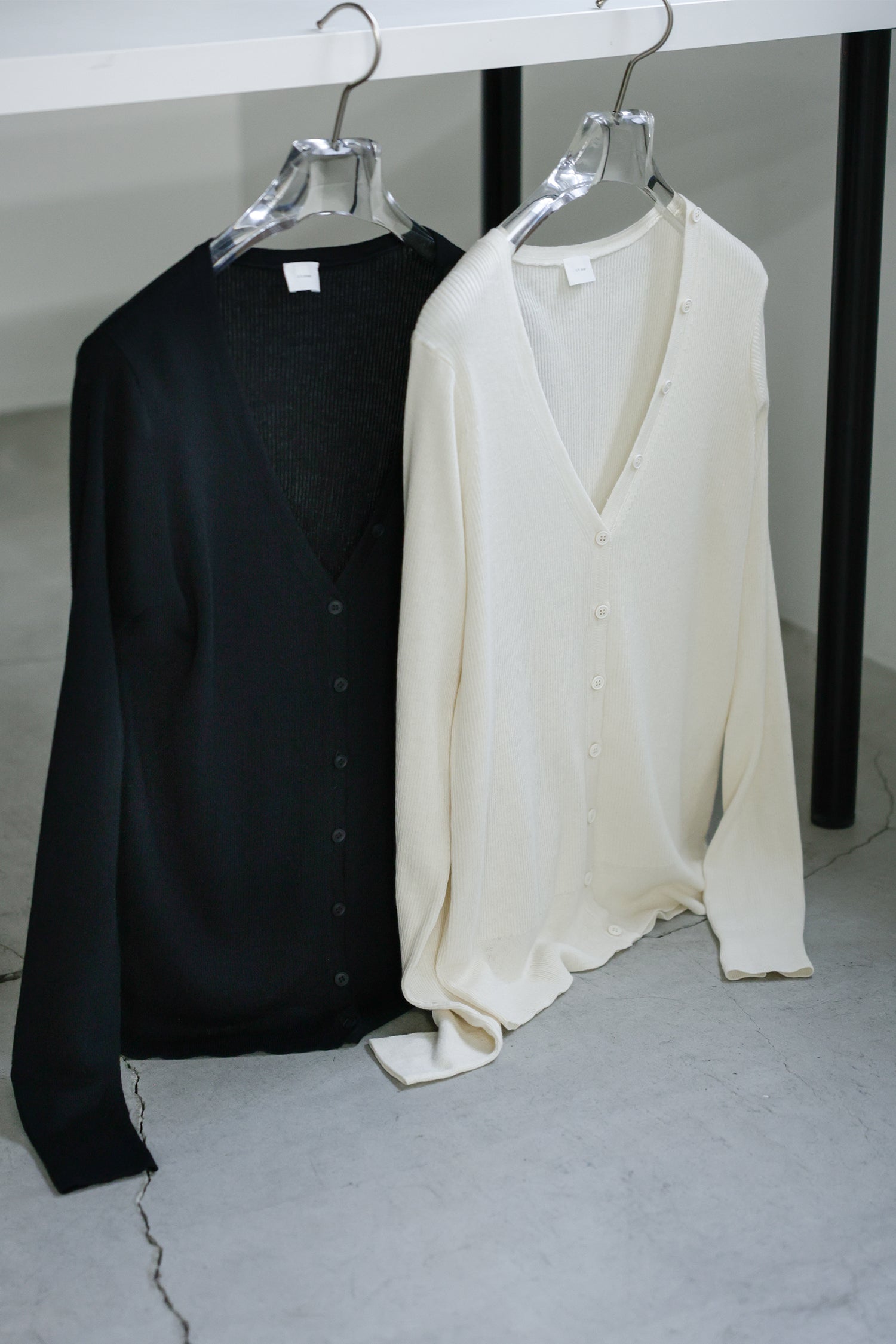 25SS Cardigan original en coton et soie côtelé /CT25113