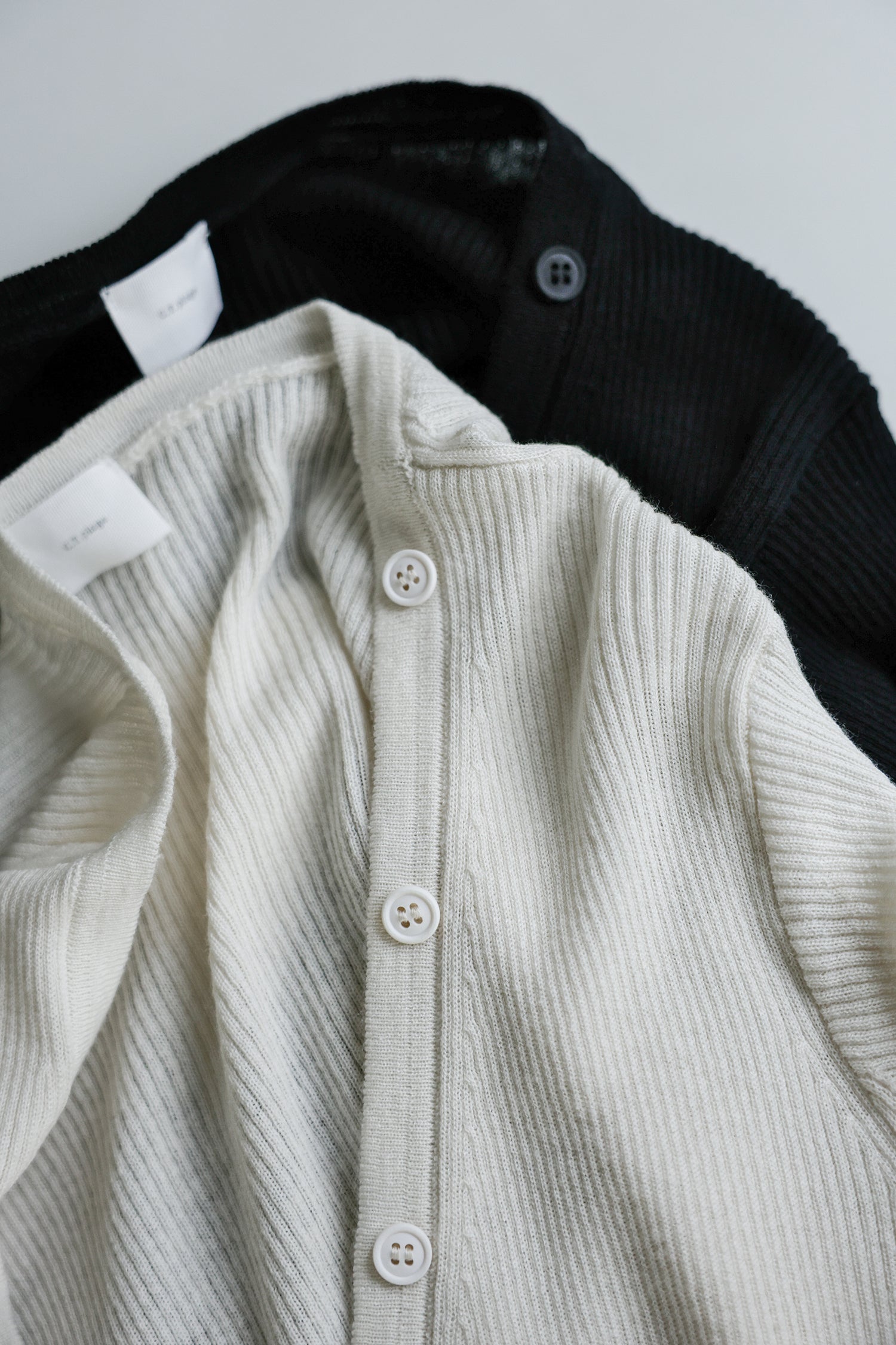 25SS Cardigan original en coton et soie côtelé /CT25113