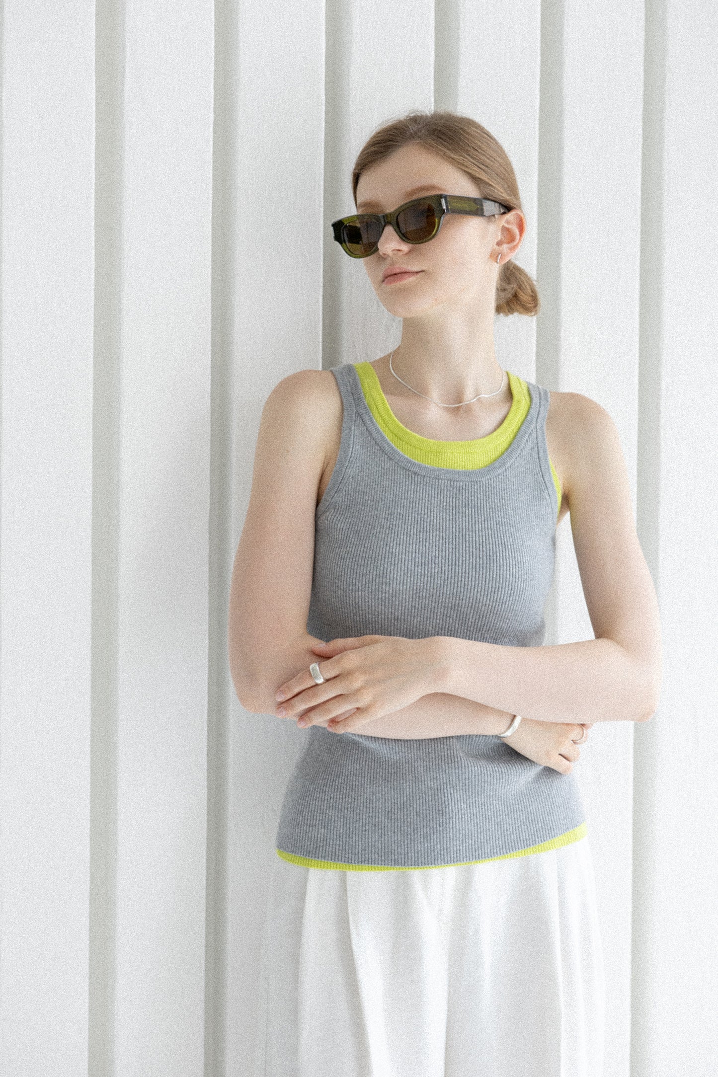 26SS Débardeur en coton et cachemire /CT25117