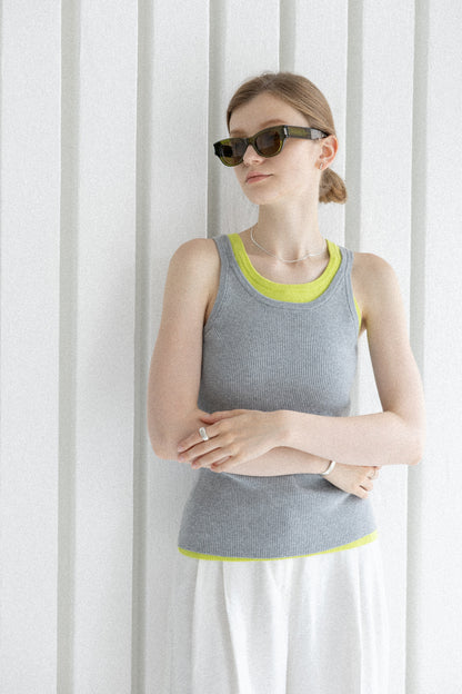 26SS Débardeur en coton et cachemire /CT25117