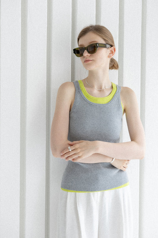 26SS Cotton cashmere tank /CT25117