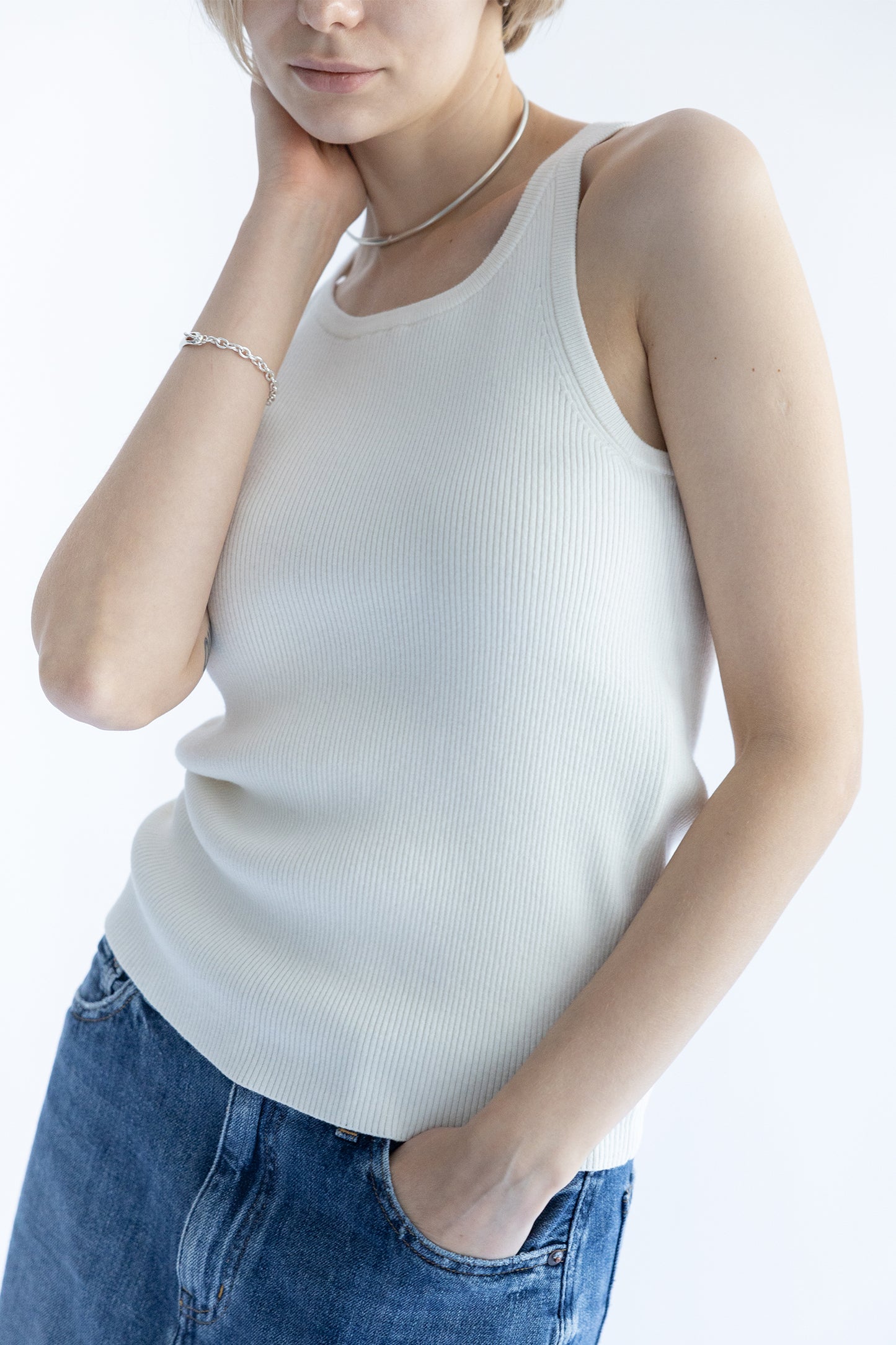 25SS Cotton cashmere tank /CT25117