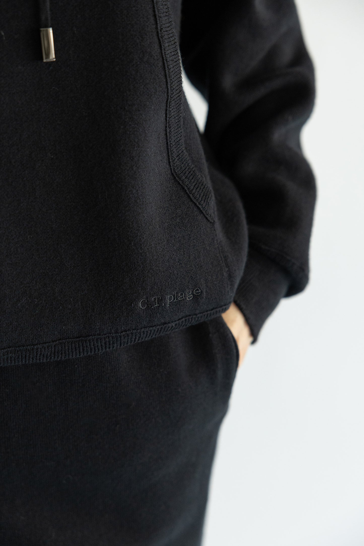 Re Stock Cotton cashmere hoodie /CT25119