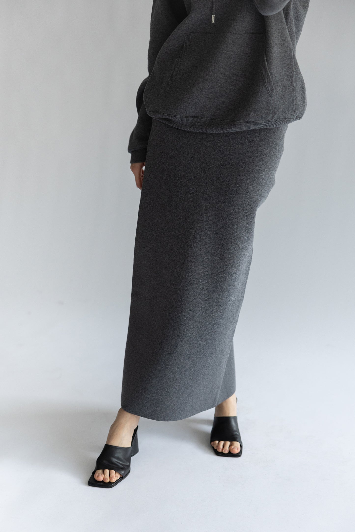 25SS Cotton cashmere back slit pencil skirt /CT25121