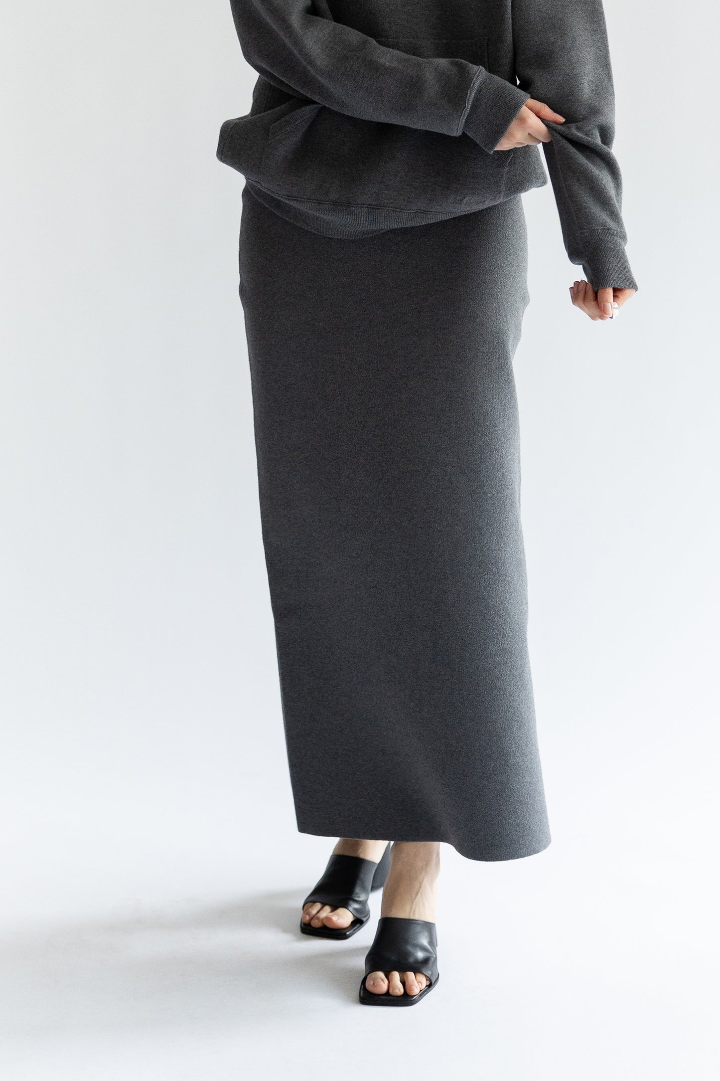 25SS Cotton cashmere back slit pencil skirt /CT25121