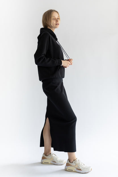 25SS Cotton cashmere back slit pencil skirt /CT25121