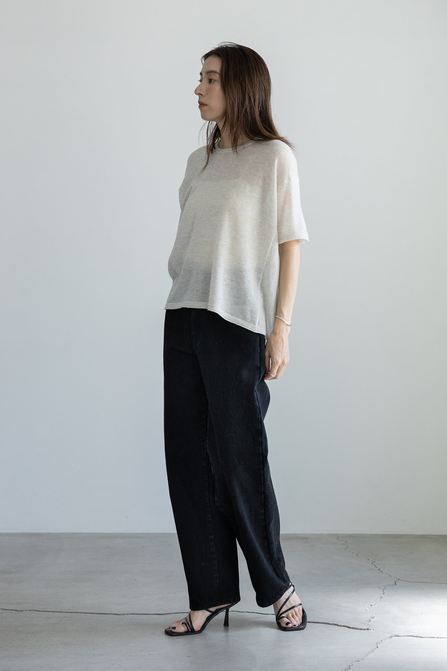 25AW Light cashmere half sleeve pullover /CT25302