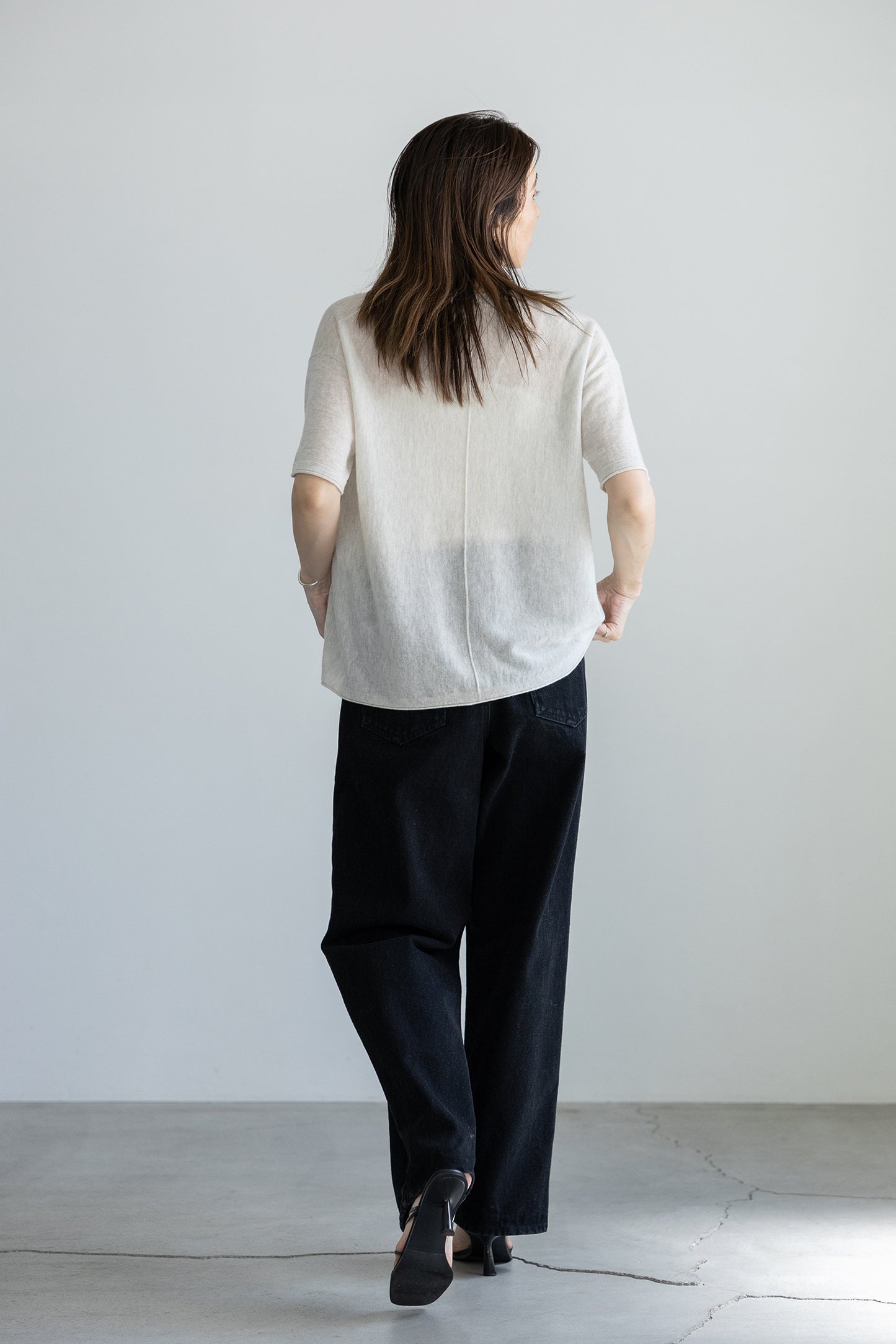 25AW Light cashmere half sleeve pullover /CT25302