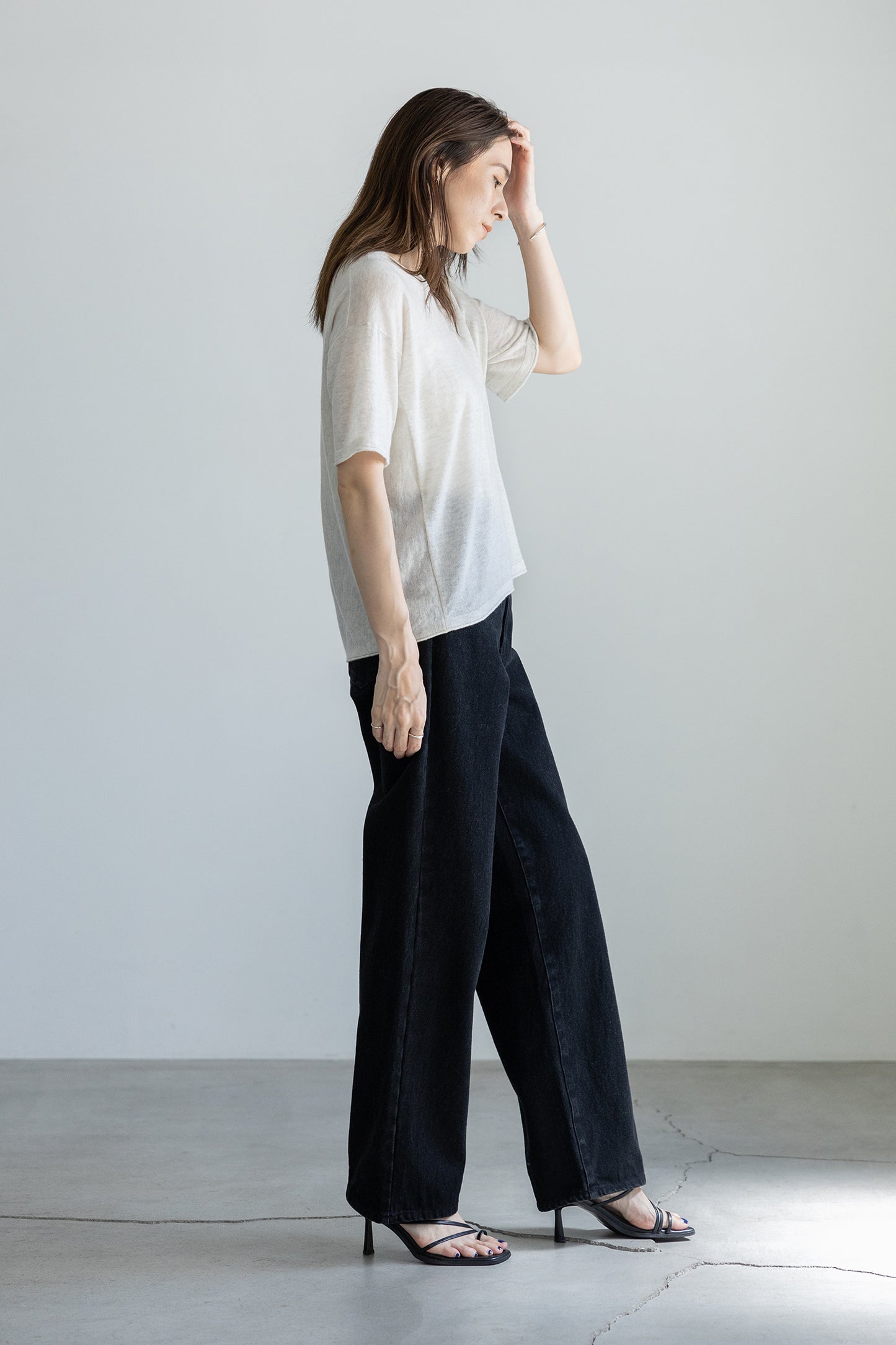 25AW Light cashmere half sleeve pullover /CT25302