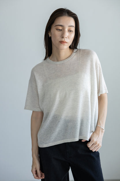 25AW Light cashmere half sleeve pullover /CT25302