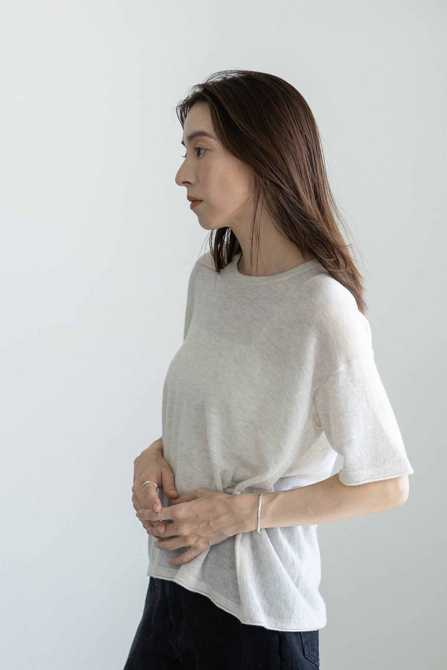 25AW Light cashmere half sleeve pullover /CT25302