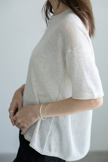 25AW Light cashmere half sleeve pullover /CT25302