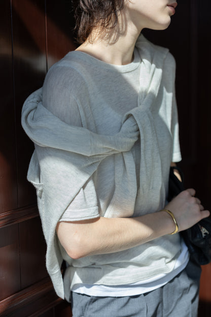 25AW Light cashmere half sleeve pullover /CT25302