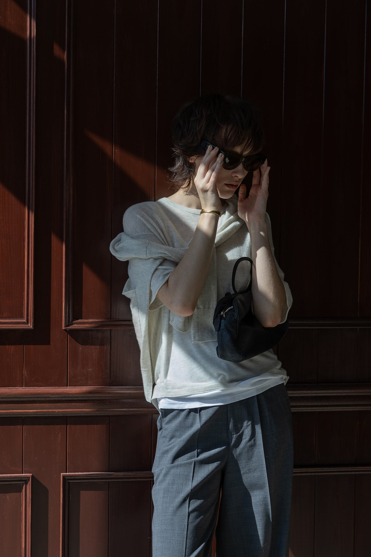 25AW Light cashmere half sleeve pullover /CT25302