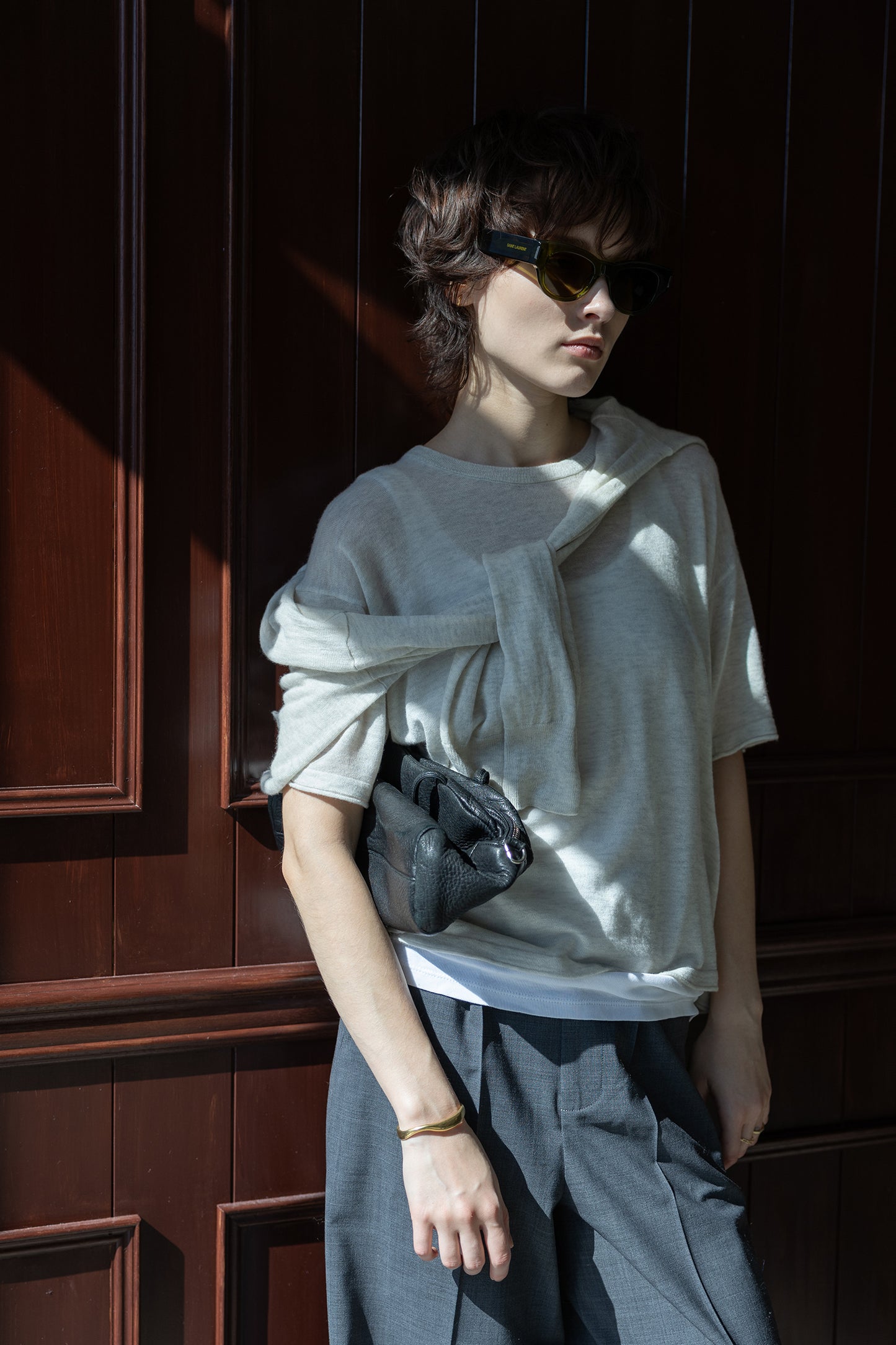 25AW Light cashmere half sleeve pullover /CT25302