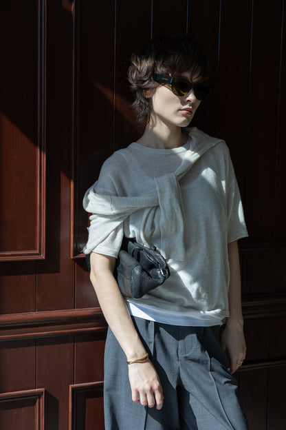 25AW Light cashmere half sleeve pullover /CT25302