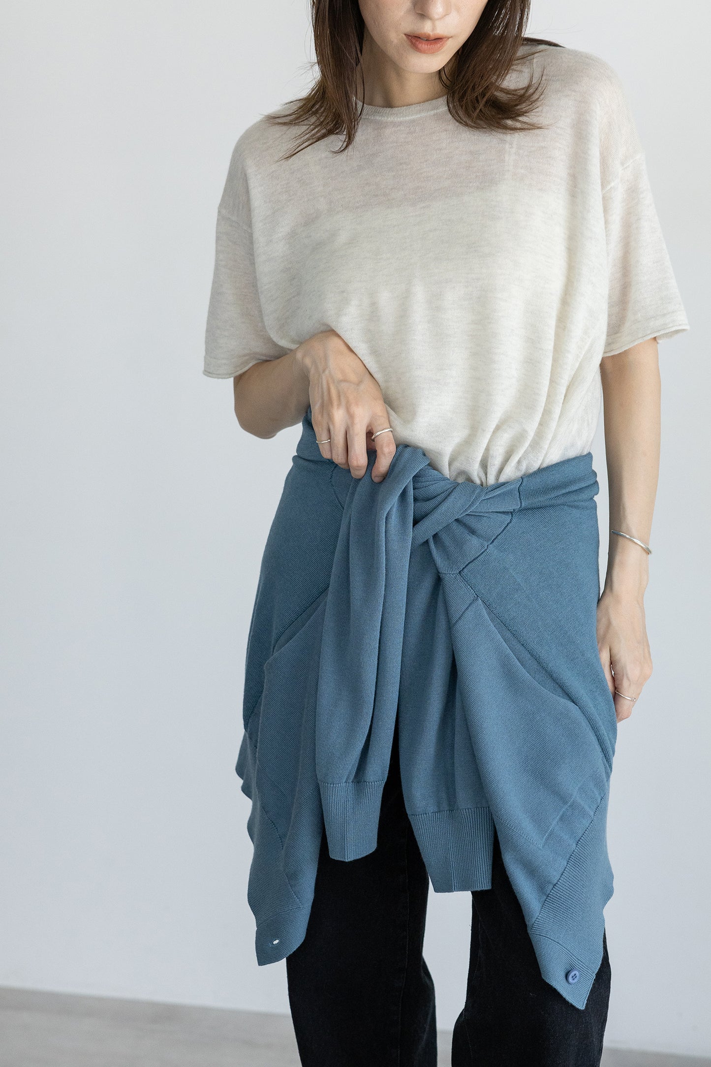 25AW Light cashmere half sleeve pullover /CT25302