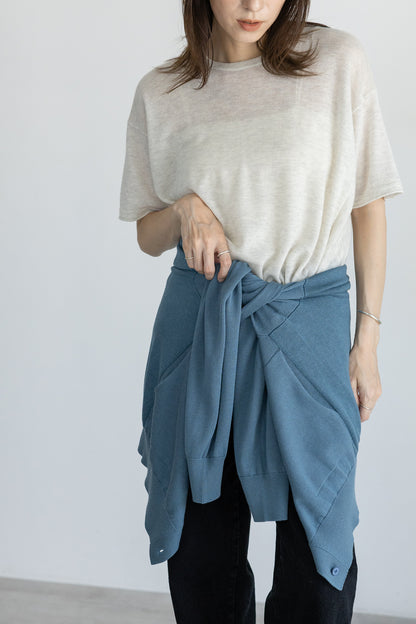 25AW Light cashmere half sleeve pullover /CT25302