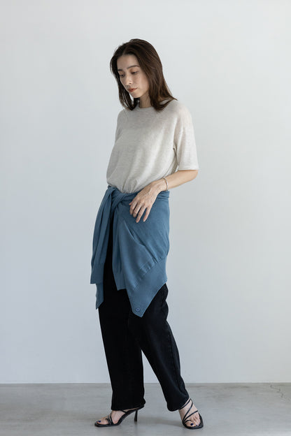 25AW Light cashmere half sleeve pullover /CT25302