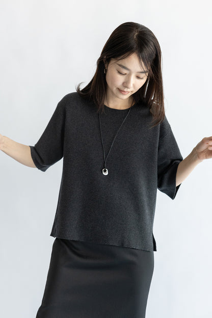 25AW Cotton cashmere half sleeve pullover /CT25303