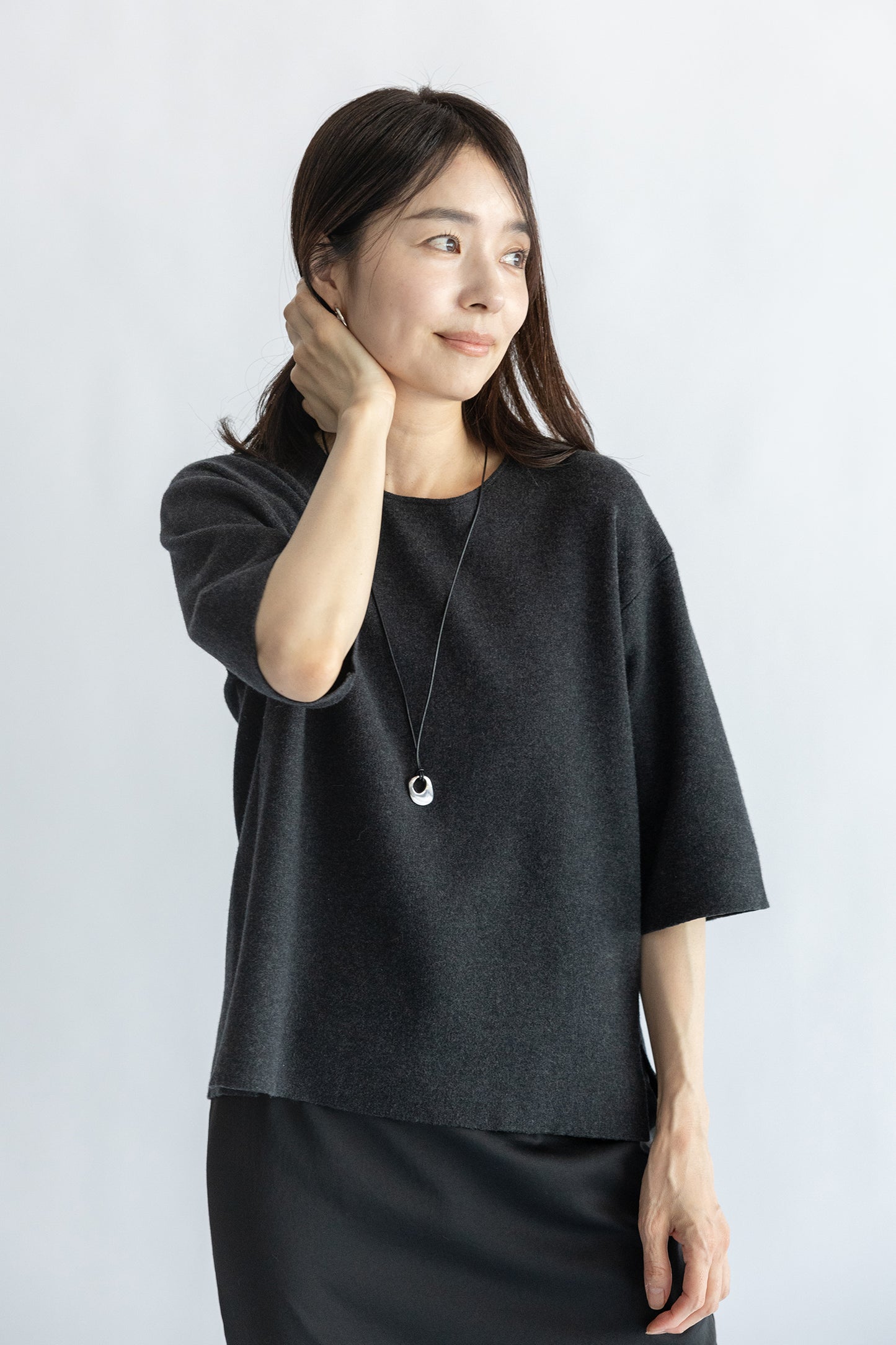 25AW Cotton cashmere half sleeve pullover /CT25303